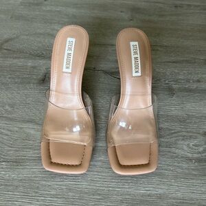 Steve Madden Nude Clear Heels